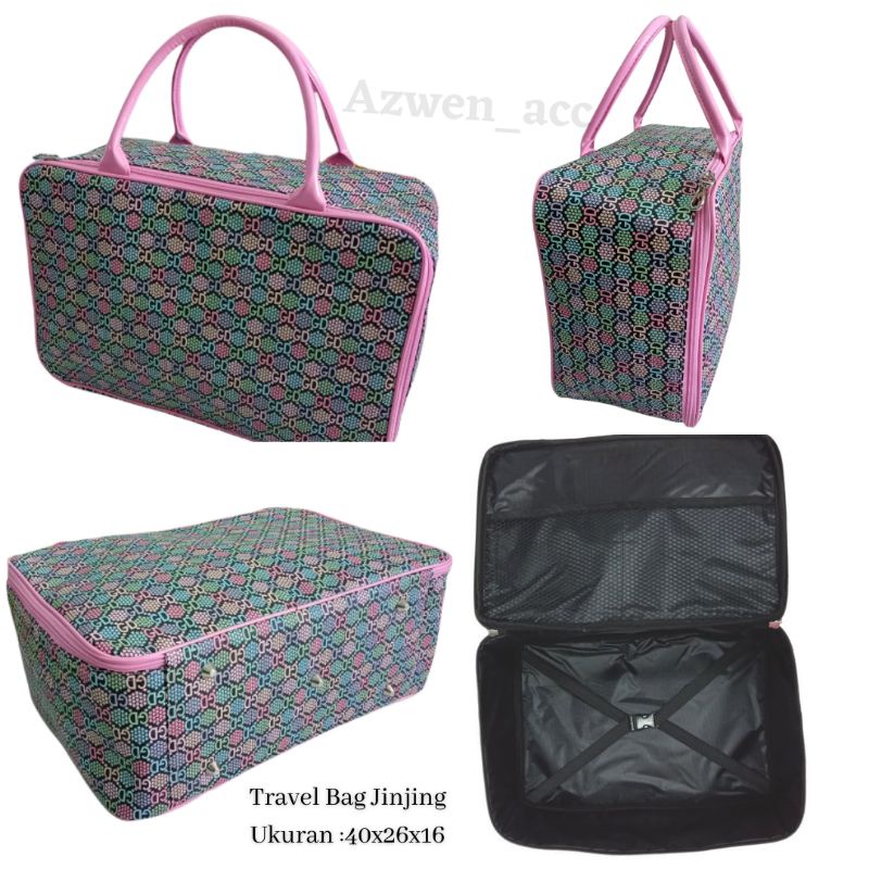 TRAVEL BAG TAS JINJING GD PINK PREMIUM TB09