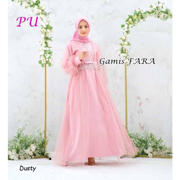 FARA Gamis Gaun pesta mewah muslimah gaun walimatul bridemaid wisuda lamaran kondangan