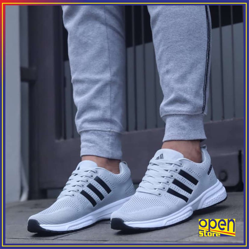 SEPATU TERBARU SNEAKERS ADIDAS CLIMACOOL GREY BLACK PRIA IMPORT ORIGINAL KEKINIAN SPORT KEREN
