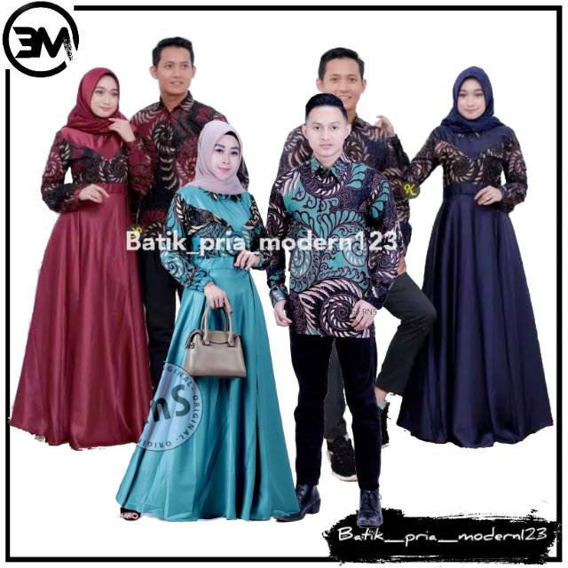 COUPLE BATIK KELUARGA GAMIS LONCENG MODEL JAZZ GAMIS JAZZY COUPLE GAMIS BATIK GROSIR BATIK MURAH