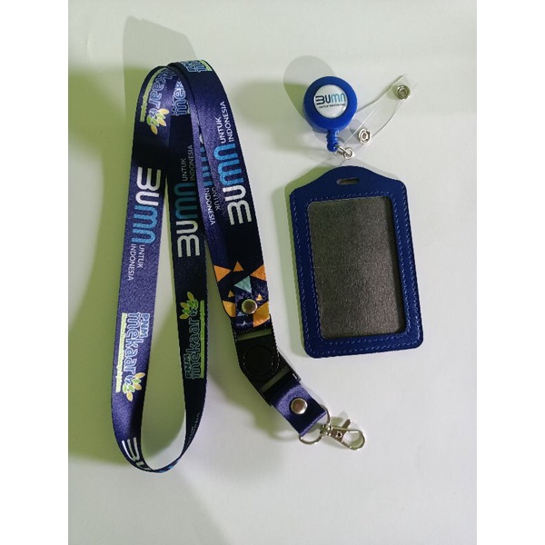 [READY STOK] Tali id card PNM Mekaar BUMN TERBARU Lanyard Printing SATUAN