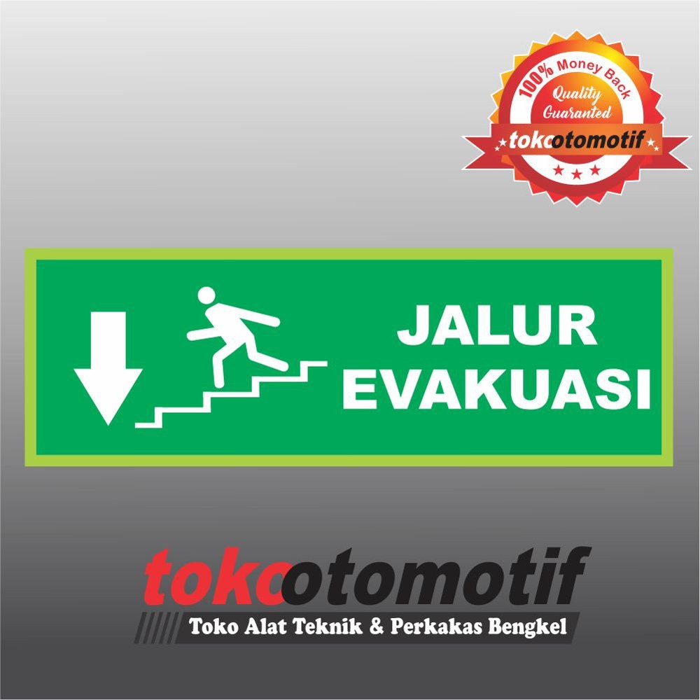 

Sticker Safety Sign K3 Tanda Arah Jalur Evakuasi - Panah Kiri Bawah