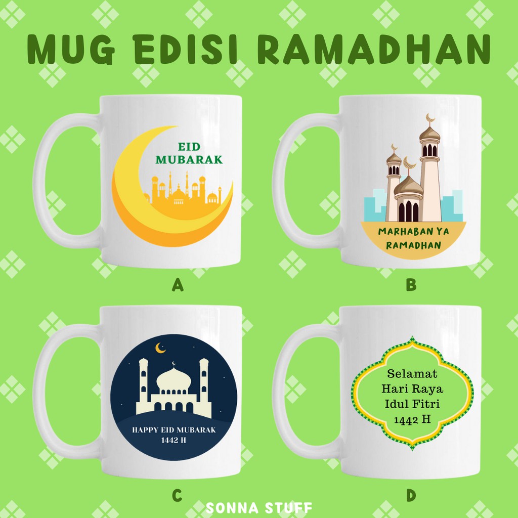 GELAS EDISI RAMADHAN | MUG RAMADHAN IDUL FITRI EID MUBARAK 1442 H | HAMPERS LEBARAN