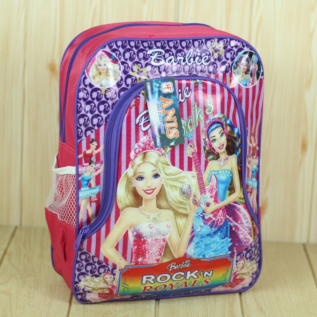 Tas Ransel Anak Mika Barbie Pink Back Pack Sekolah Anak Perempuan Lucu Bahan Polyester Tebal Kuat