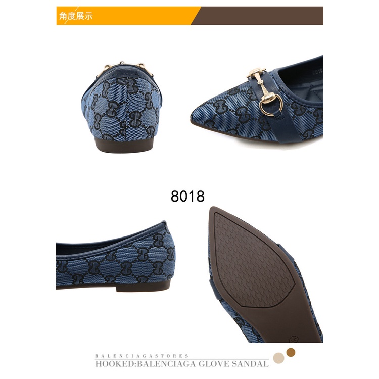 GC  GG Canvas Flat Shoes #8018