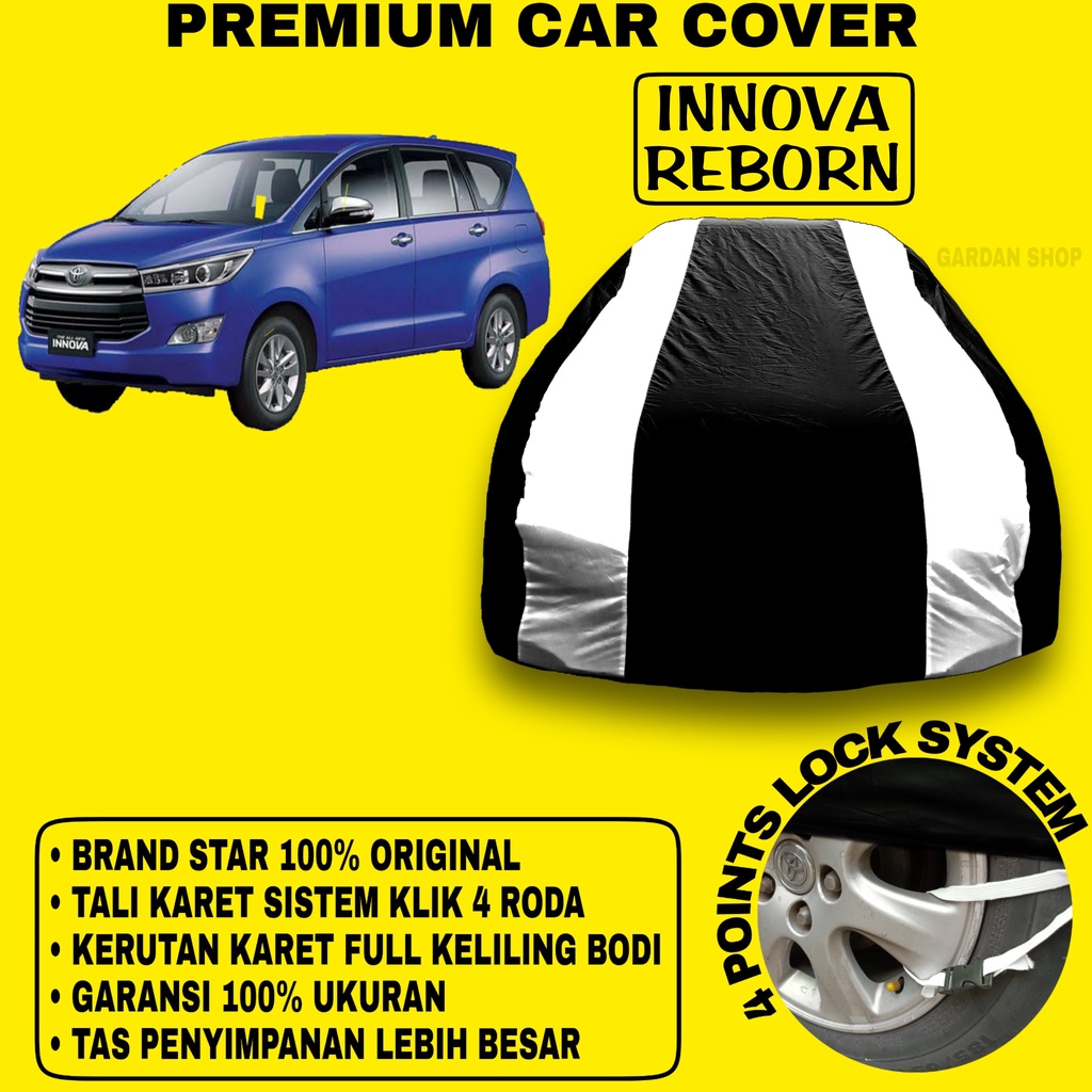 Body Cover INNOVA REBORN Sarung Strip SILVER Penutup Pelindung Bodi Mobil Innova Reborn PREMIUM