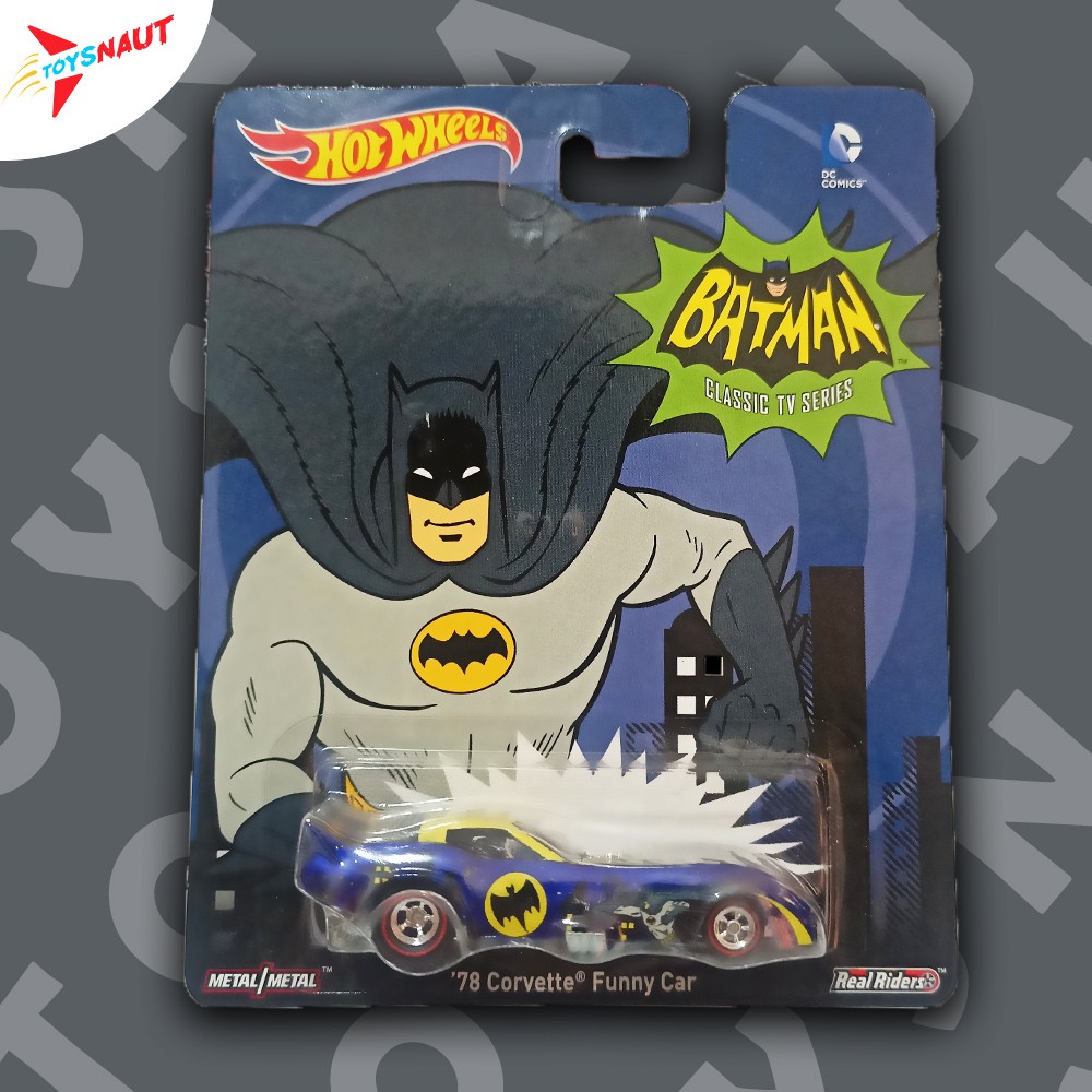 HW Hotwheels 78 Corvette Funny Car Batman Classic Tv Series Diecast
