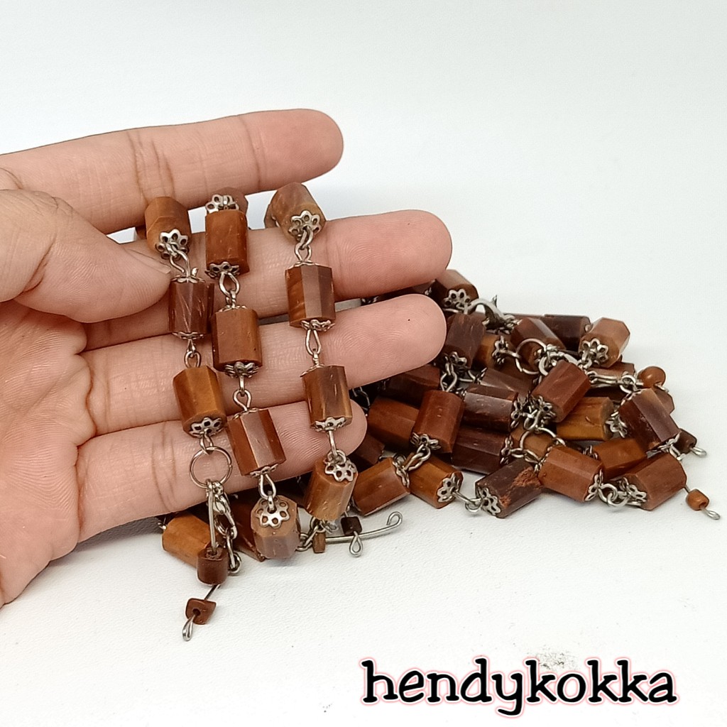 10 pcs gelang kokka kaukah pariasi rantai coklat