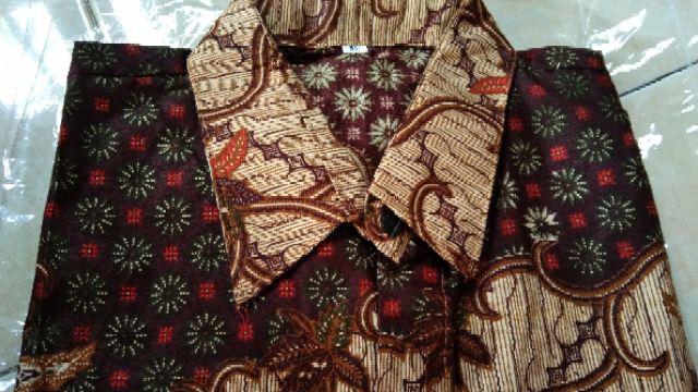 Bswart Batik Hrb026 Kenongo Hem Pendek Padi Pekalongan M L Xl Batik Pria Murah Modern Grosir