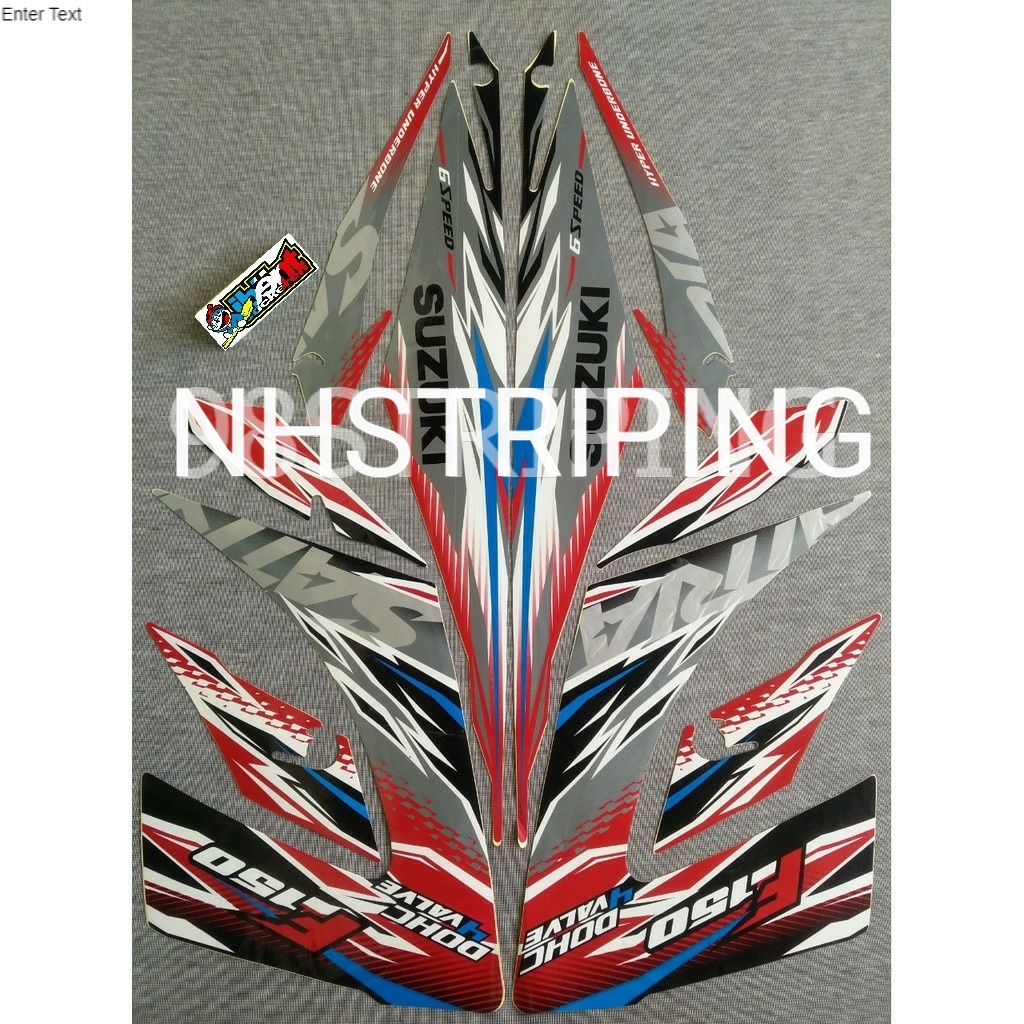 STRIPING STRIPING LIS STANDAR ORI SATRIA F FU 150 MERAH TAHUN 2013 FL