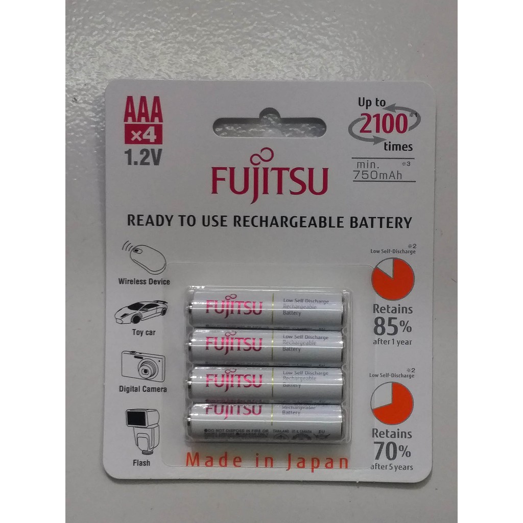 Baterai / Battery Fujitsu 4 Pcs AAA 750mAh (Made In Japan)