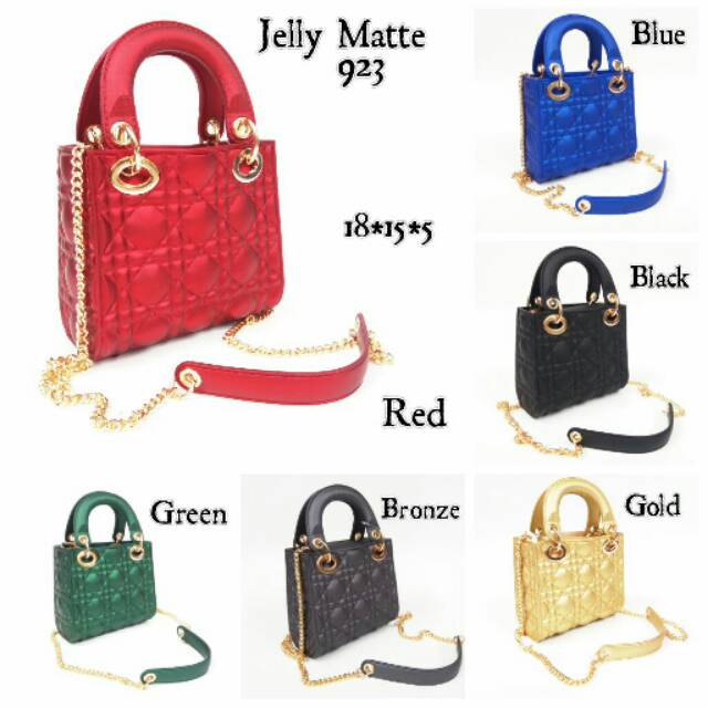 Tas Jelly Matte Dior 923 free syal dan boneka