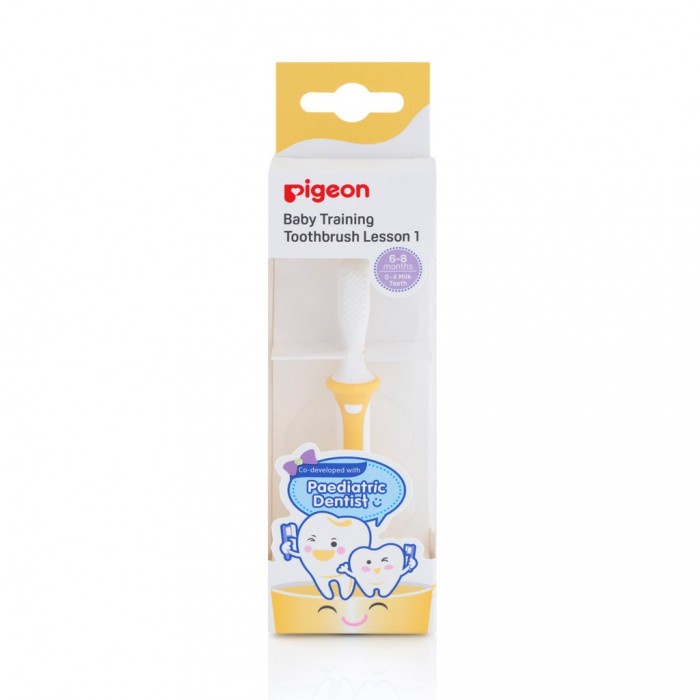 Pigeon Baby Training Toothbrush Lesson 1 - Sikat Gigi Bayi 6-8 Bulan - Tooth Brush NEW