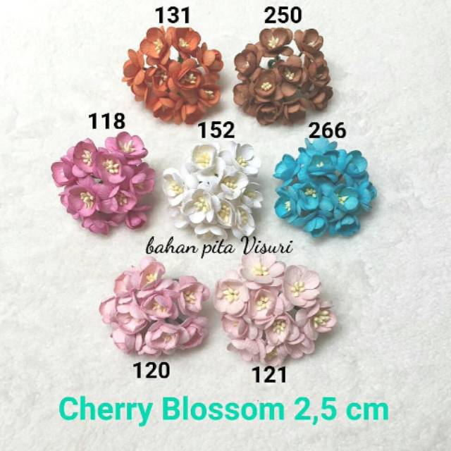 Paper Flower Cherry Blossom 2,5cm Seri A