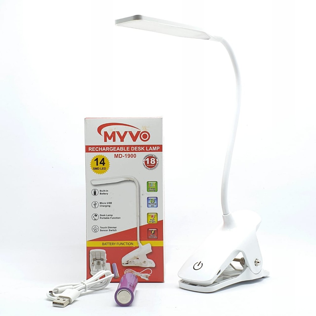NEW Lampu Meja Belajar Led Sentuh Jepit Myvo MD 1900 NEW Lampu Meja Belajar Led Sentuh Jepit Myvo MD 1900