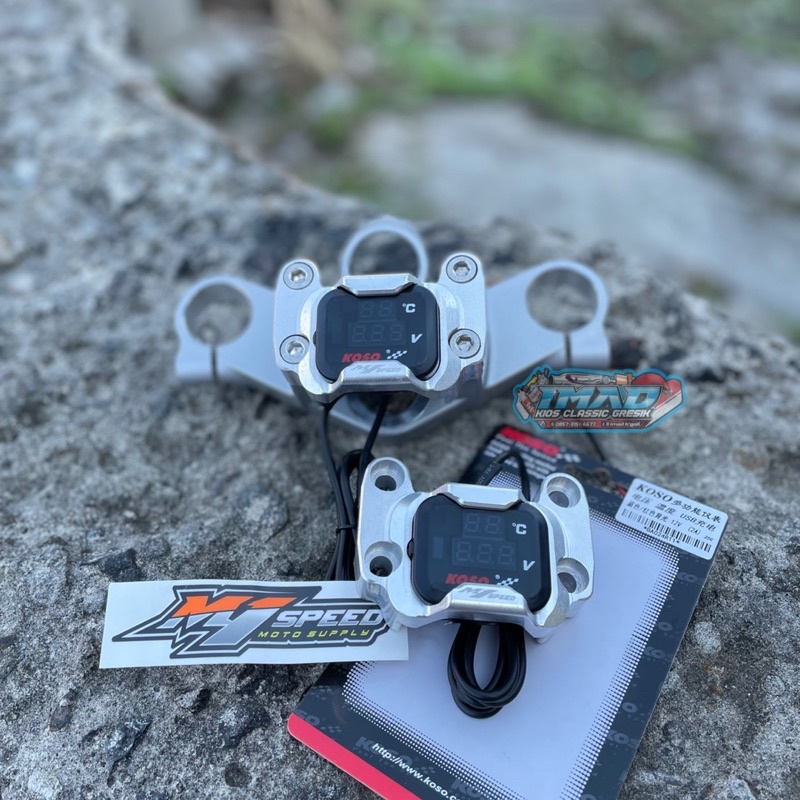 Raiser CNC set Voltmeter Koso Ninja Scorpio Vixion CBR led M1 SPEED Set Volt Meter Koso