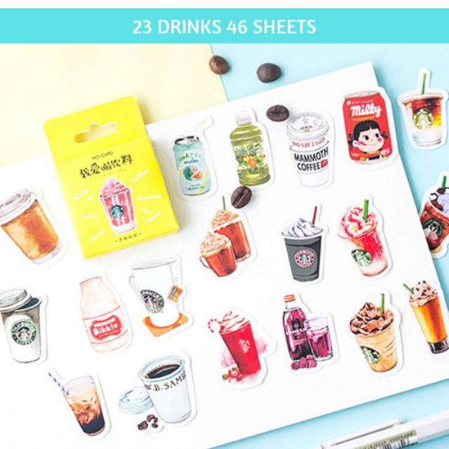 STICKER MINUMAN CUTE BUJO PLANNER KIT AGENDA DECO STICKER STICKER MINUMAN CUTE BUJO PLANNER KIT AGENDA DECO STICKER