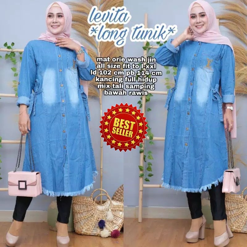 DETA LONG TUNIK LEVITA JEANS RAWIS GBM