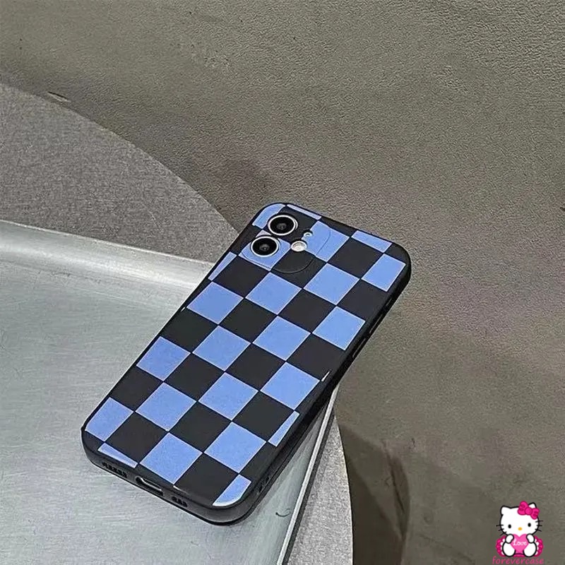 Soft Case Silikon Motif Kotak-Kotak Untuk Realme C35 C31 C21 C25Y C11 C12 5s 6i 6 7i 5 5i C21Y C15 C25 C25s C3 C17 8 8pro 30A