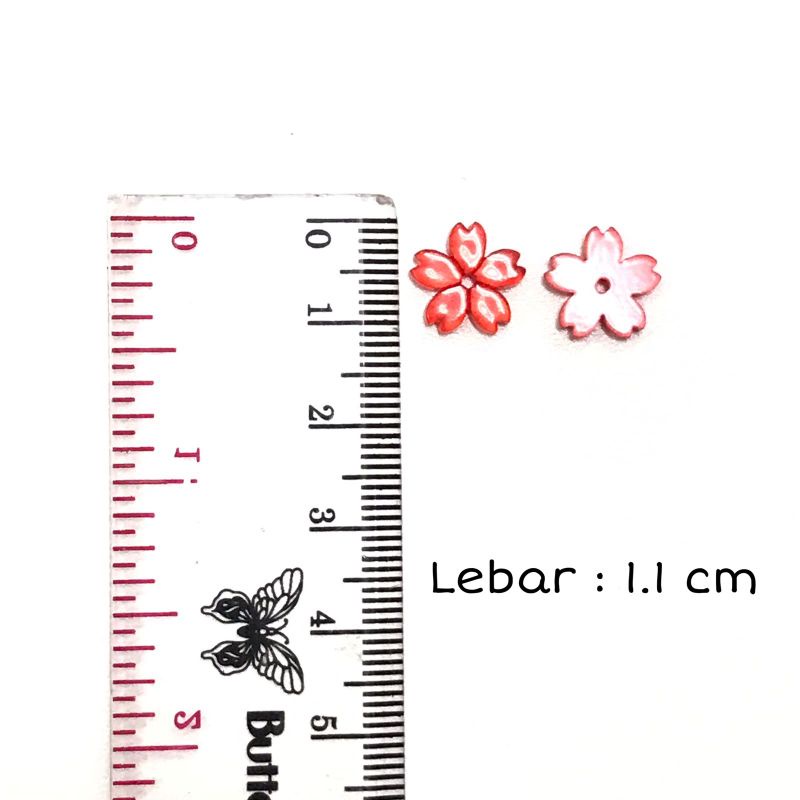 12 BIJI - RESIN BUNGA MINI / HIASAN NAIL ART / HIASAN TASBIH DIGITAL / RESIN BUNGA 1CM