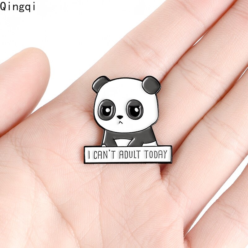 Bros Pin Enamel Bentuk Kartun Panda Untuk Hadiah Natal