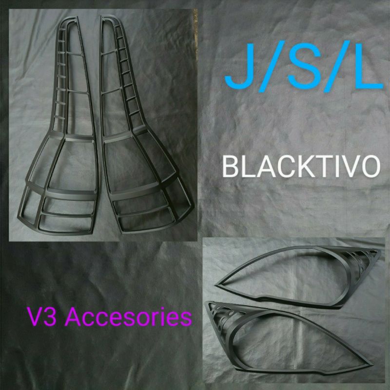 Paket Cover/Garnish Lampu depan belakang HONDA CRV 2008-2012 model Blacktivo