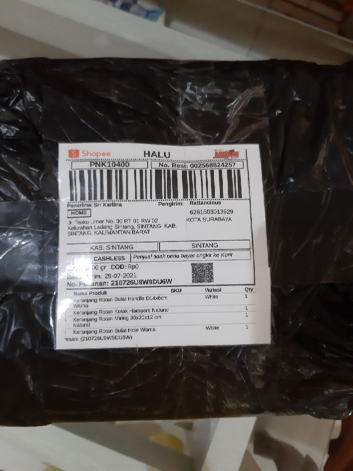 Keranjang Rotan Kotak Hampers Natural