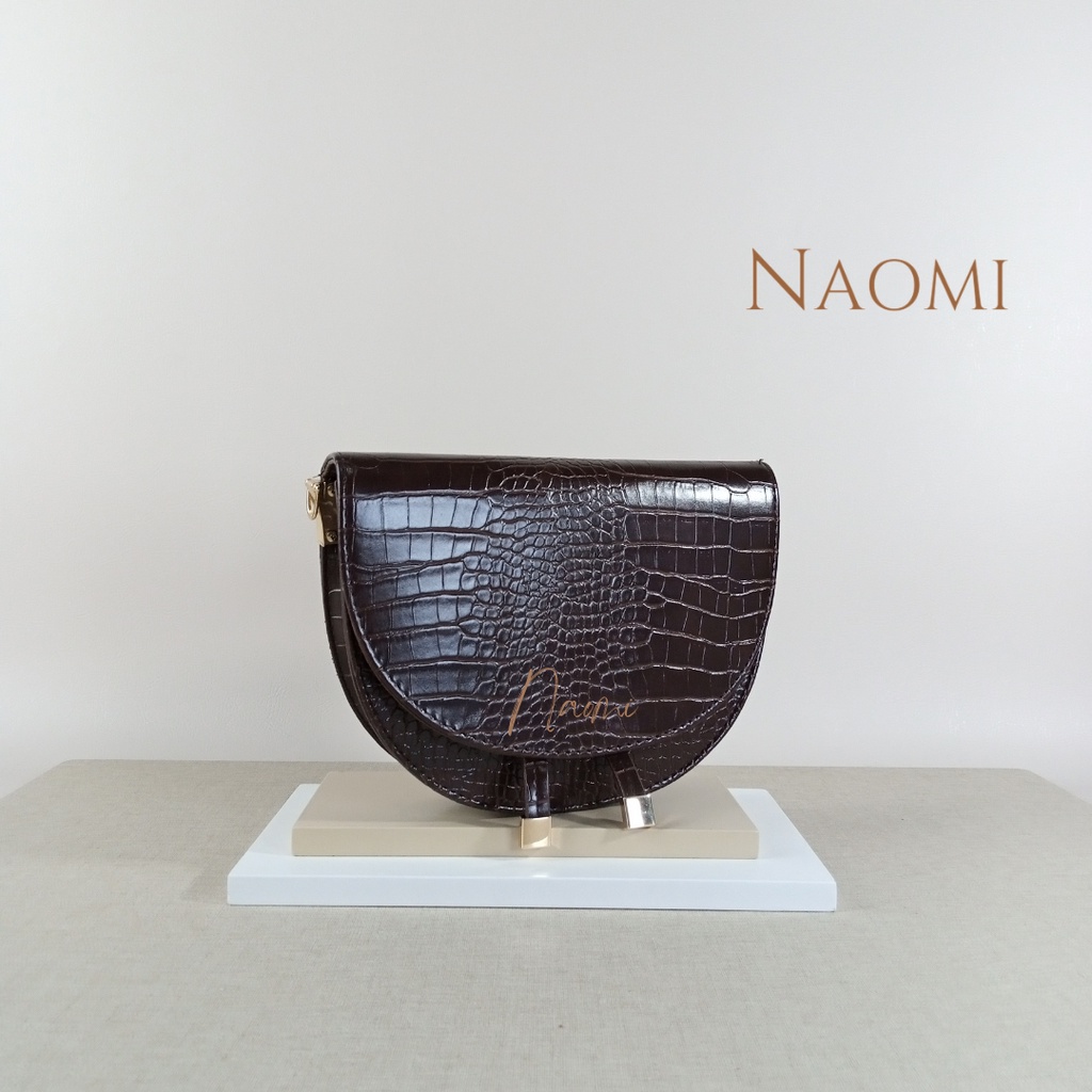 NAOMI - Cherly Bag Import - Tas motif croco - Fashion bag - Hand bag premium - Elegant bag - Sling Bag Wanita - Tas Wanita - Tas Selempang - Handbag - Tas fashion - tas pesta - tas dinner - kondangan - Tas Naomi - Naomi Bag