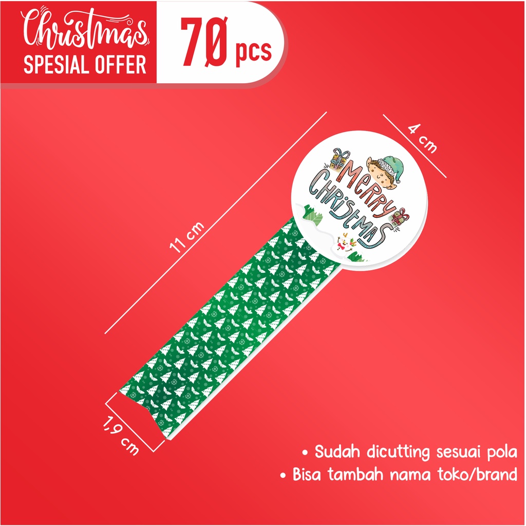 

stiker toples kue kering tema natal/christmas (isi 72 stiker) design lucu-lucu part 3