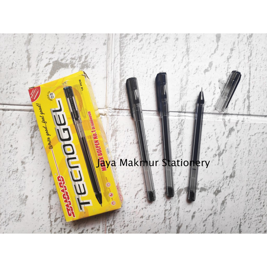 Pen gel Standard Tecnogel 0.5 mm (Hitam)