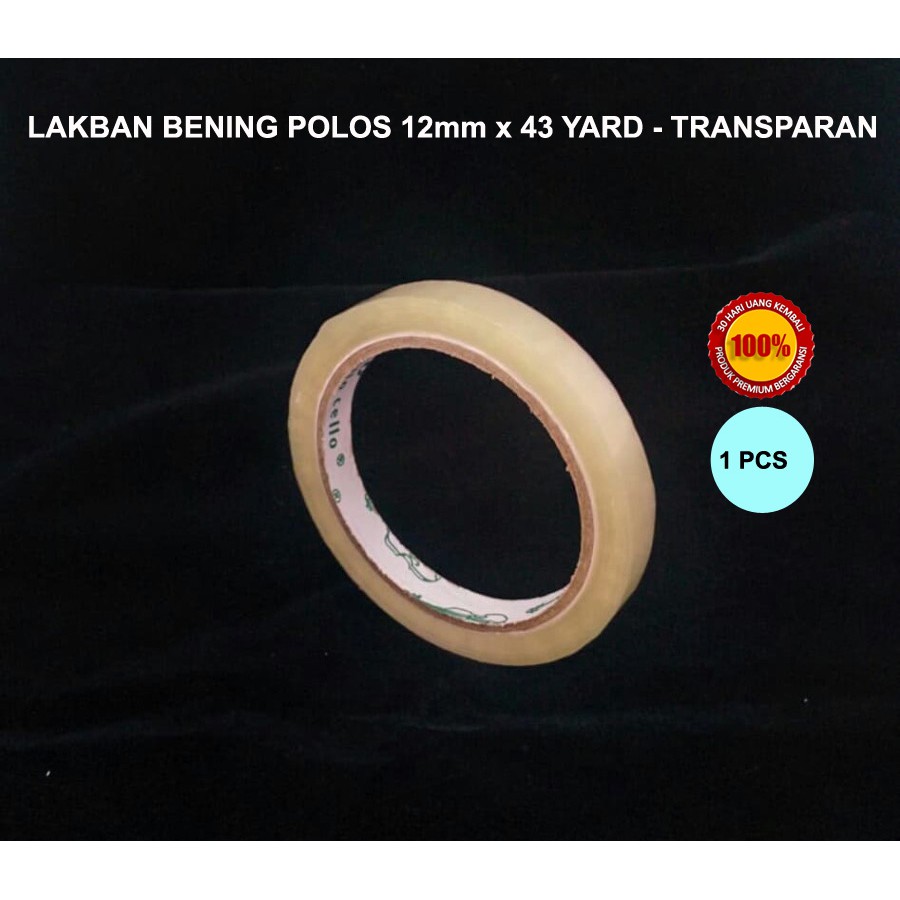 

Lakban Bening Polos 1/2inch 43 Yard Cello Tape Transparant