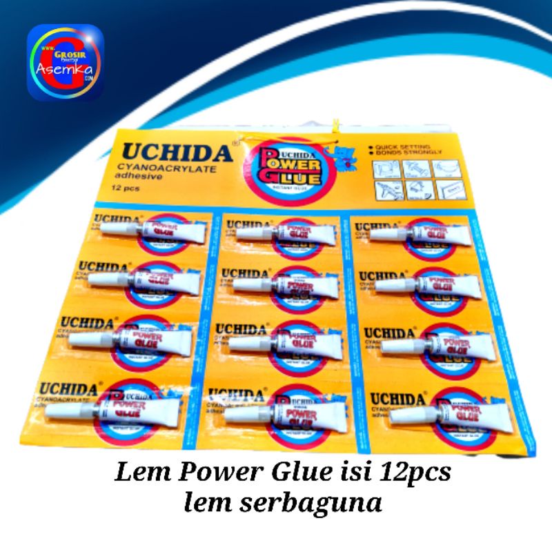 GPA Lem serbaguna | 12pcs | Lem power Glue | Lem Perekat Besi karet plastik kayu grosir