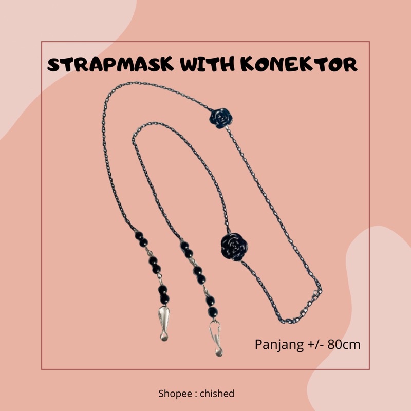 Konektor Masker Strap Mask 2in1 Mutiara Kristal-5
