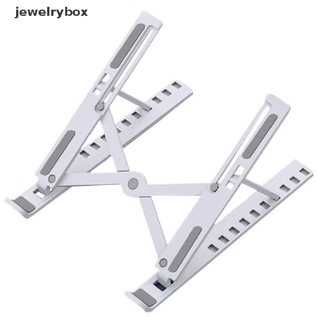 (jewelrybox) Stand Holder Laptop / Notebook / Tablet Portable Bahan Plastik Bisa Dilipat