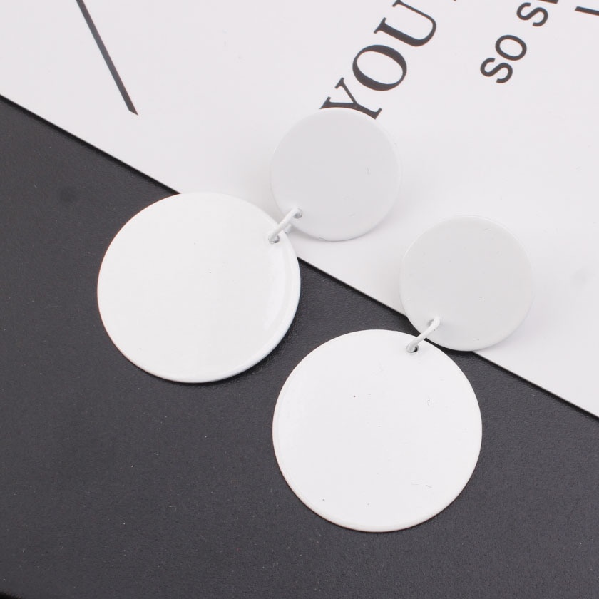 Fashion gaya Eropa dan Amerika besar merek logam wafer anting-anting anting-anting geometris anting-