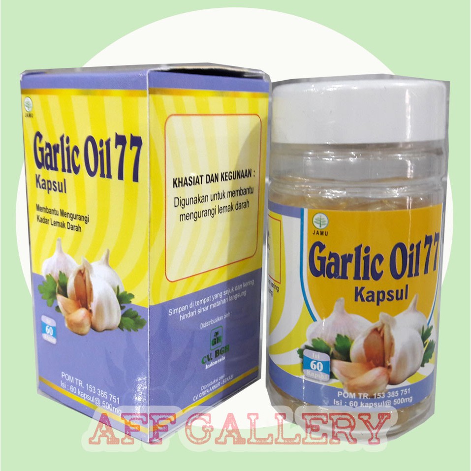 

AFFG - GARLIC OIL Ori - Minyak Bawang Putih utk Tekanan Darah Kolesterol pria wanita original alami