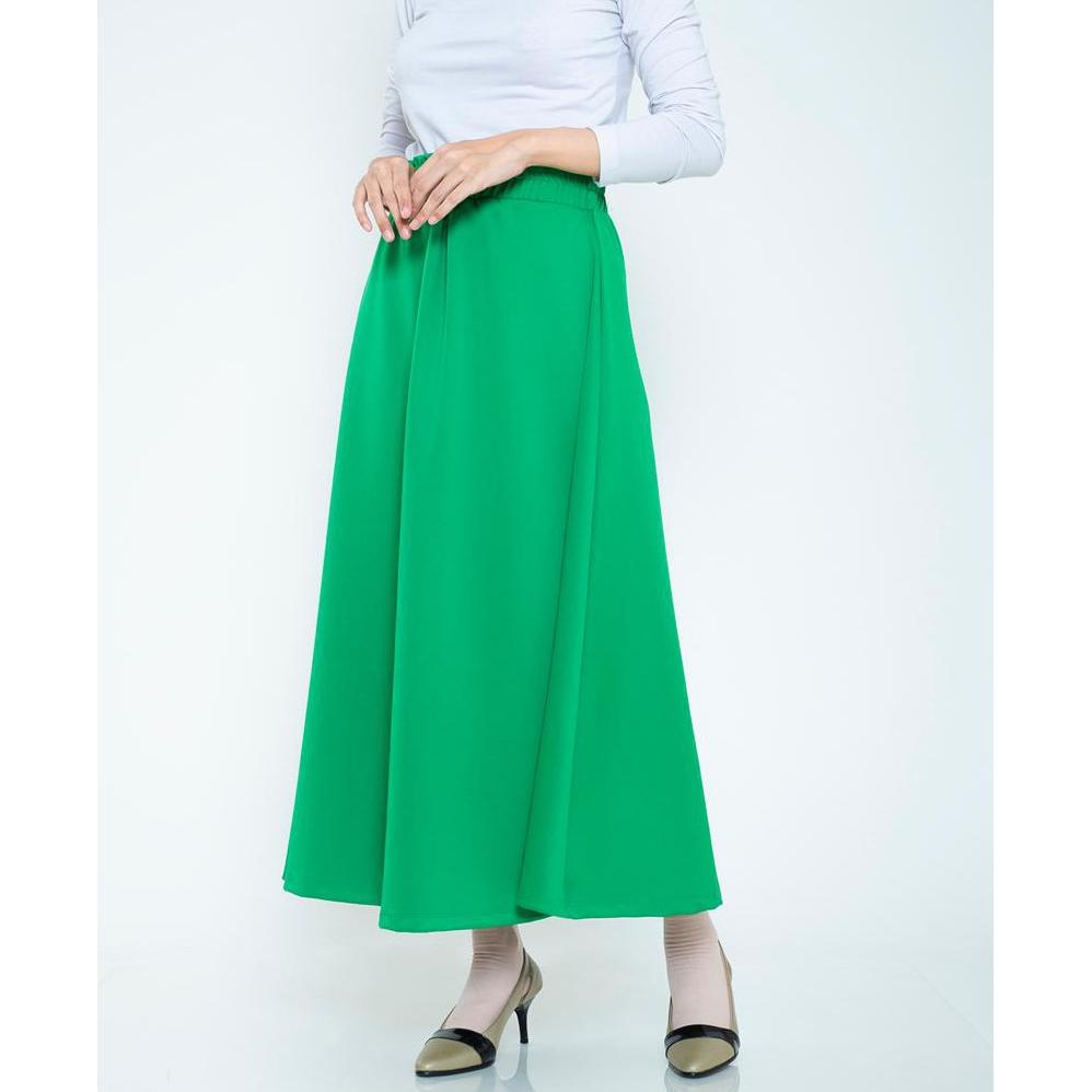 Haymeeidn - Rok Ruffle Scuba Bangkok Ruffle Skirt Premium Rok Segi 8 Warna Putih Dan Hitam