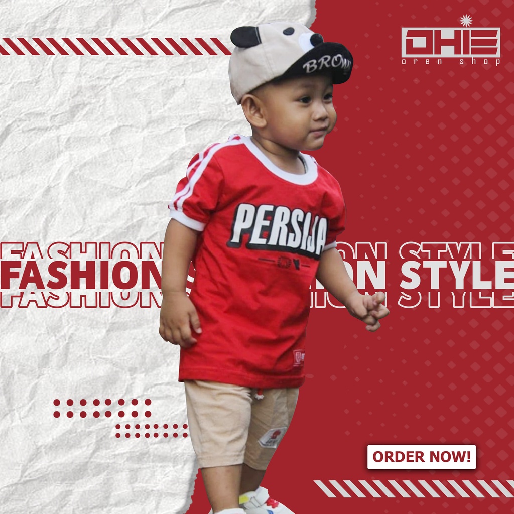 Kaos Persija  T-Shirt Combed 30S Baju Bola Anak Original PERSIJA