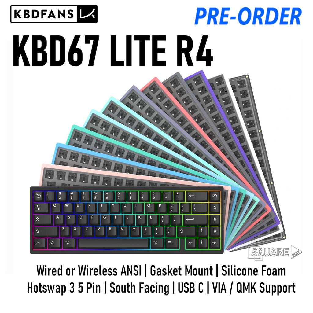 KBD67 LITE R4 - Gasket Mount Barebone Mechanical Keyboard 65%
