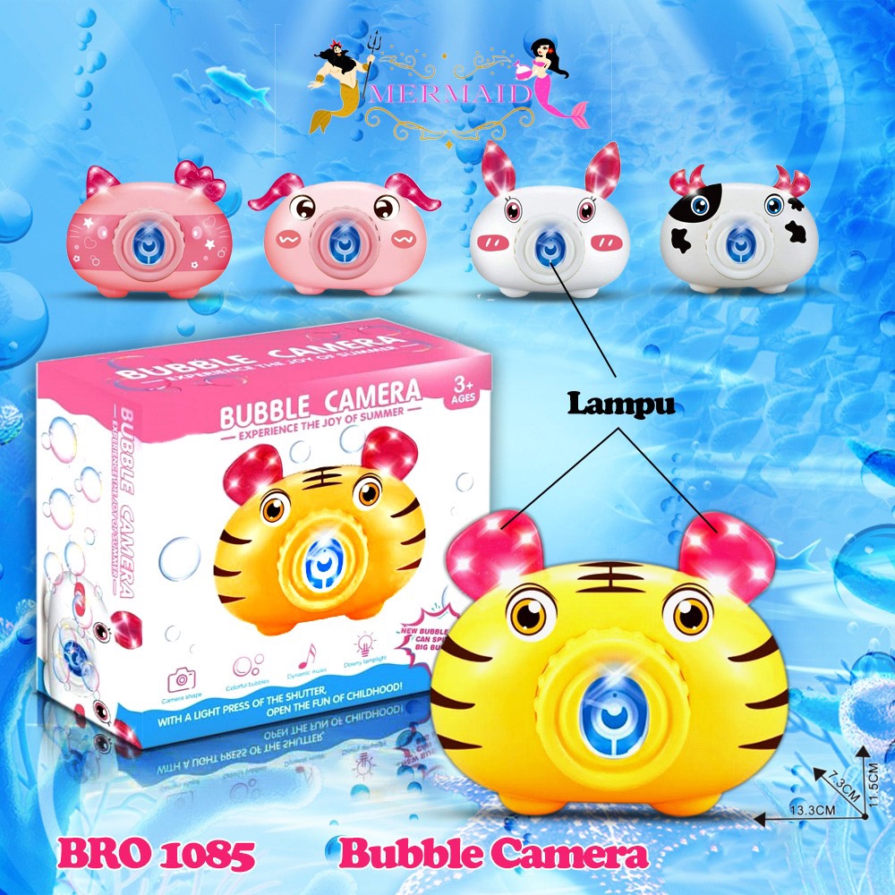 Camera Bubble Gun Karakter Macan Panda Sapi Hello Kitty Badut Bebek Kelinci Kamera Gelembung Busa Sa