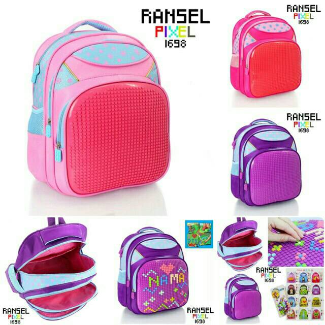 Restock powa lego pixel bag 1638 tas ransel sekolah anak