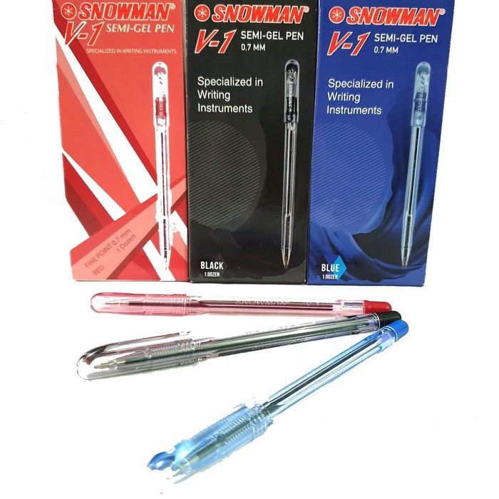 

BALLPEN PEN PULPEN BOLPOIN SNOWMAN V1 WARNA HITAM BIRU