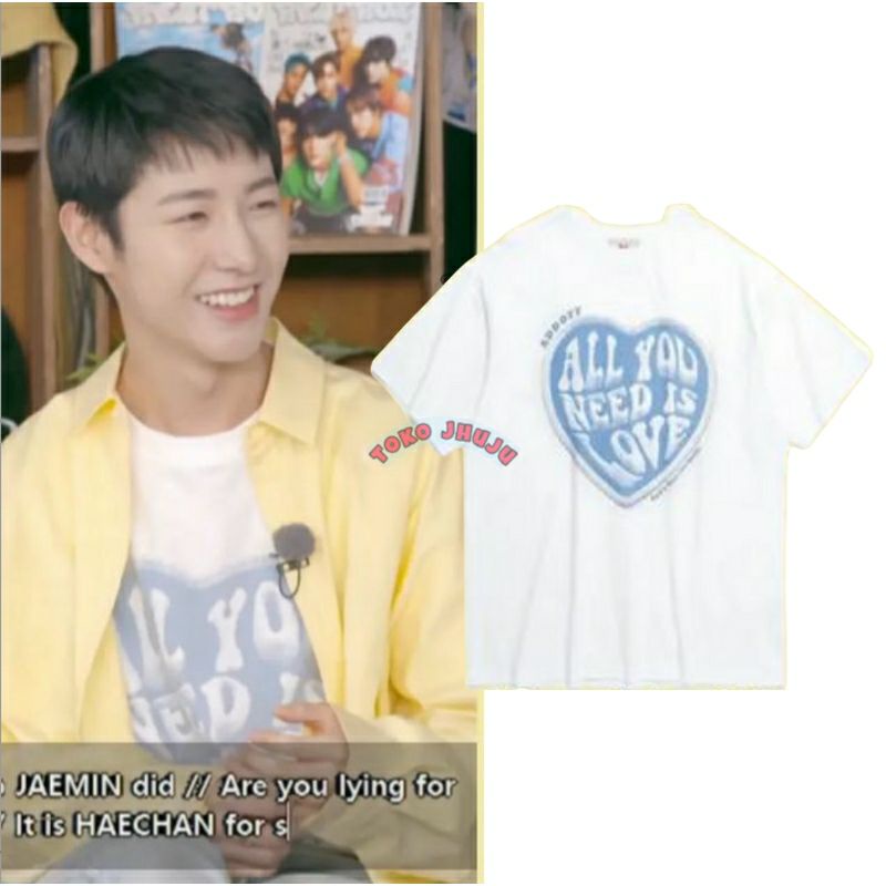 Baju Kaos NCT Renjun style ALL YOU IS NEED LOVE