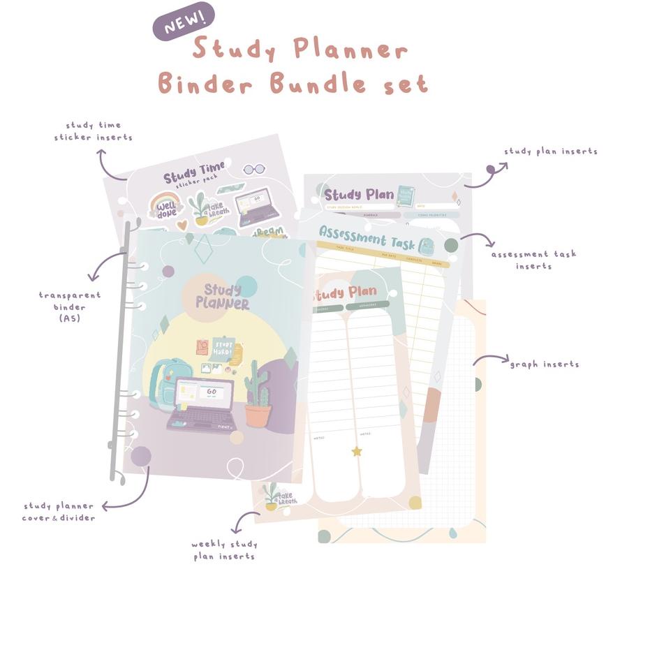 

6h✰Kirim Sekarang✧➯ Paperie Lab - A5 Study Planner Binder Bundle Set (Full Color) V56 ➯