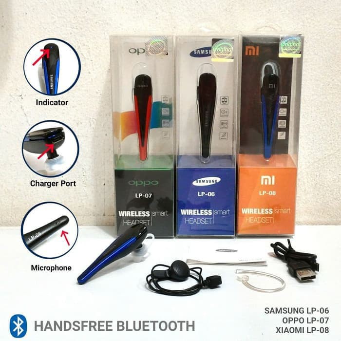 Headset BLUETOOTH Handsfree SAMSUNG LP-06 / LP06 Motif Lonjong Grosir