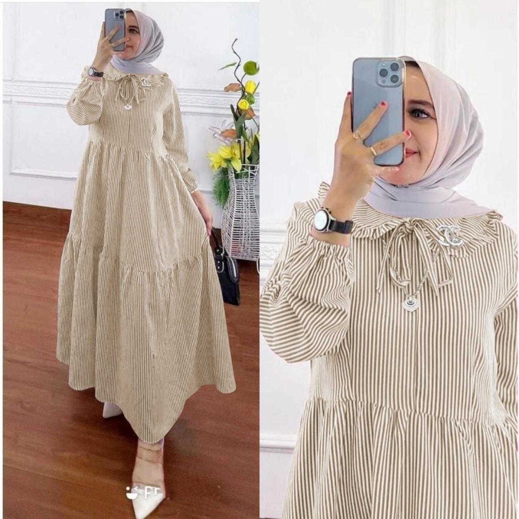 gamis set overall wanita dress muslim midi dress muslim dress wanita baju dress wanita muslim