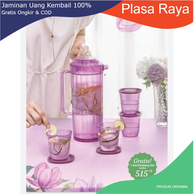 TUPPERWARE PROMO TEKO+GELAS WATERCOLOR SET