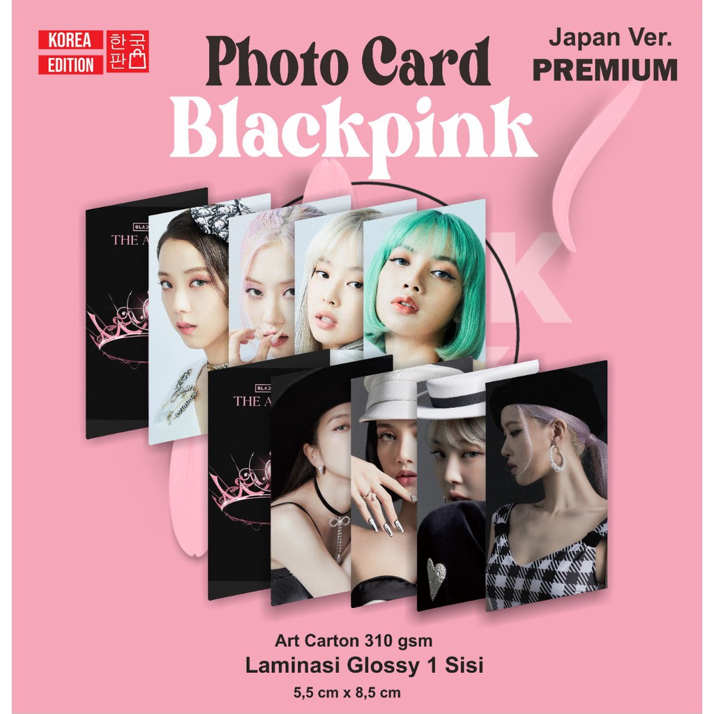 Photocard Premium Blackpink Japan Edition Jennie Rose Jisoo Lisa