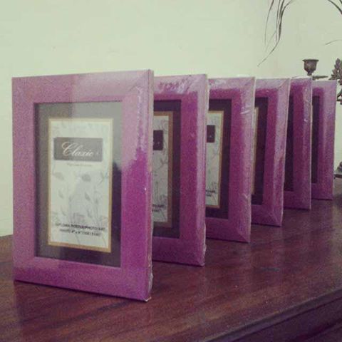 Frame Foto Minimalis 4r Warna Ungu Muda Shopee Indonesia