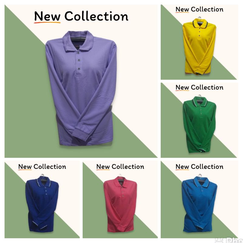 Polo T-shirt Kaos Polo Kaos Kerah Atasan Kaos Olahraga Wanita Lengan Panjang Murah